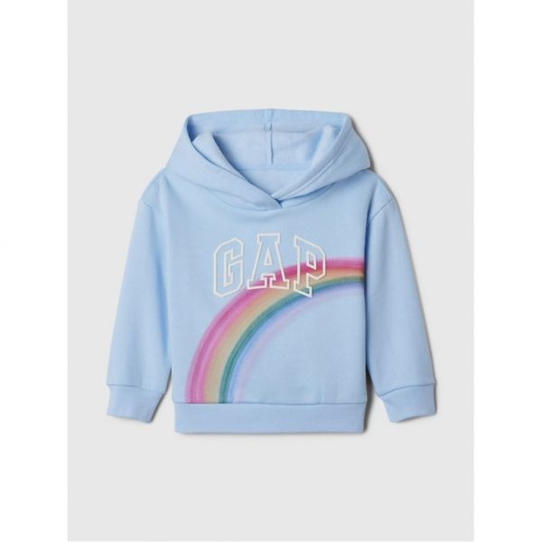 MOLETOM FLANELADO GAP - ARCO-IRIS AZUL - MENINA