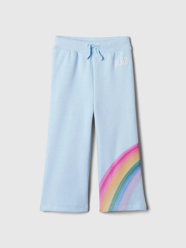 CALÇA MOLETOM  FLANELADO GAP - ARCO-IRIS - MENINA