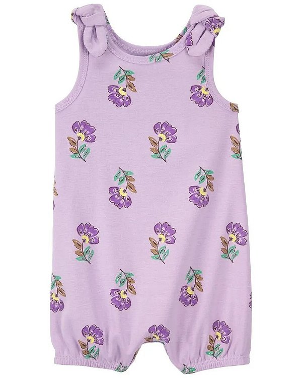 MACACÃO ROMPER CARTER'S - FLORES LILÁS - MENINA