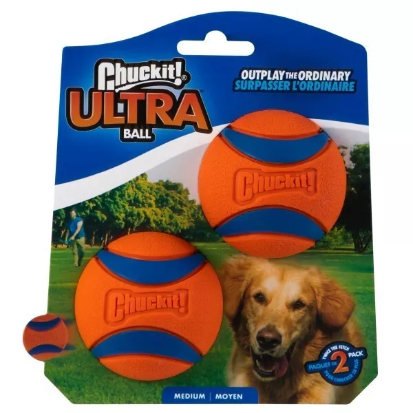 BOLAS DE BORRACHA PARA CÃES CHUCKIT! ULTRA BALL 2 UNIDADES