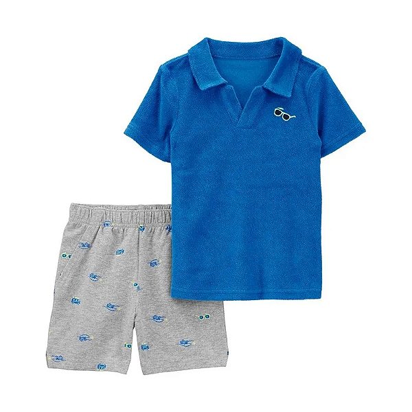CONJUNTO VERÃO 2 PEÇAS CARTER'S - ÓCULOS AZUL - MENINO