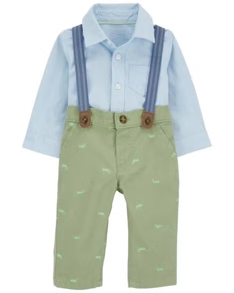 CONJUNTO SUSPENSÓRIO CARTER'S - CAMALEÃO JEANS - MENINO