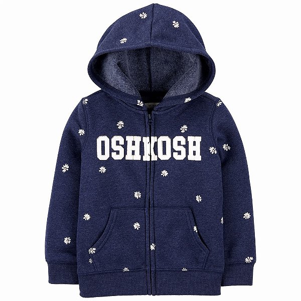 MOLETOM FLANELADO OSHKOSH - FLORZINHA AZUL - MENINA
