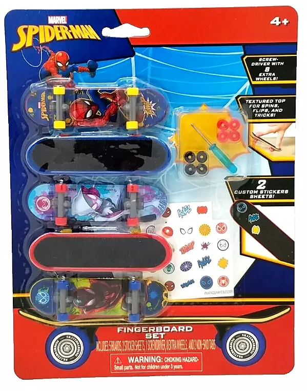 KIT DE SKATE DE DEDOS - HOMEM ARANHA - MARVEL