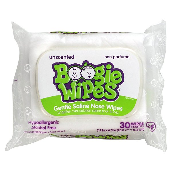 LENÇOS BOOGIE WIPES - ANTI RESFRIADO LIMPEZA DO NARIZ (30 UNIDADES) - SEM PERFUME