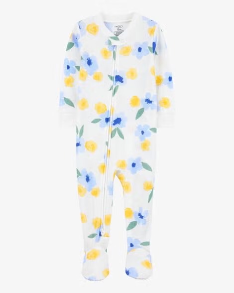MACACÃO CARTER'S - FLORAL BRANCO - MENINA