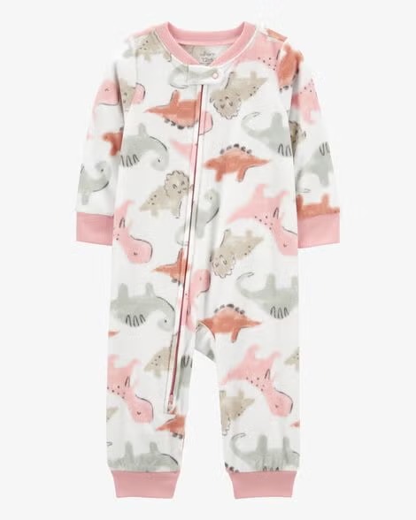 MACACÃO FLEECE CARTER'S - DINO BABY - MENINA