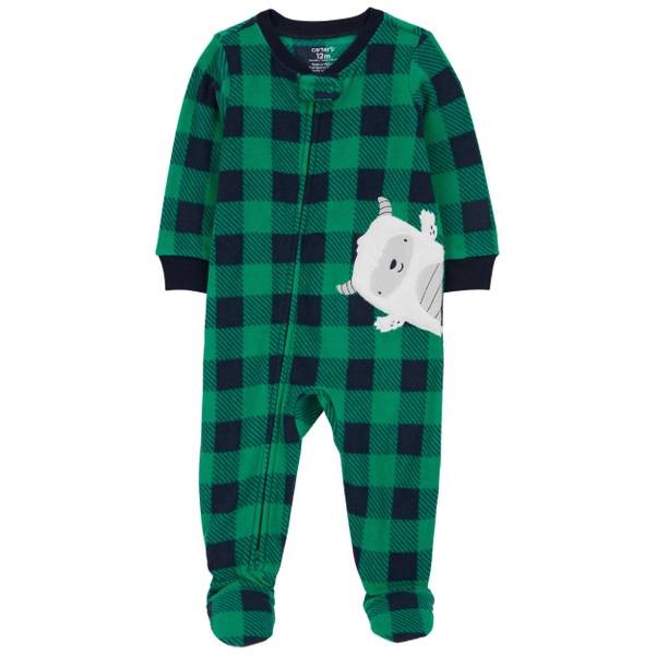 MACACÃO FLEECE CARTER'S - MOSNTRINHO DA NEVE XADREZ - MENINO