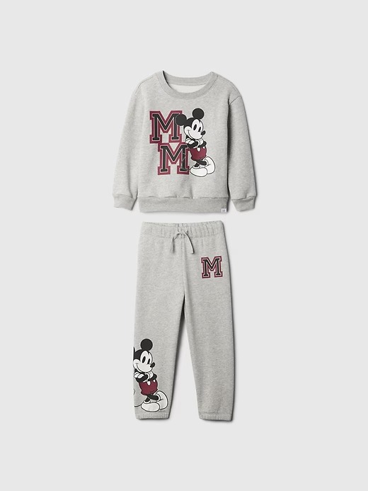 CONJUNTO MOLETOM FLANELADO 2 PEÇAS GAP - MICKEY CINZA - MENINO