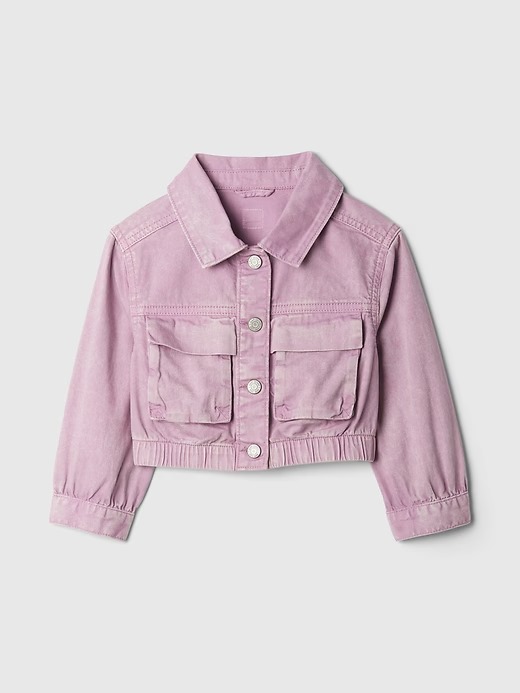 JAQUETA JEANS GAP - LILÁS - MENINA