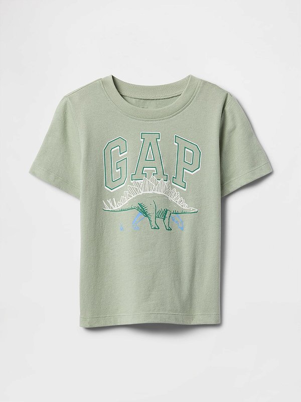 CAMISETA MANGA CURTA GAP - DINO VERDE LOGO - MENINO