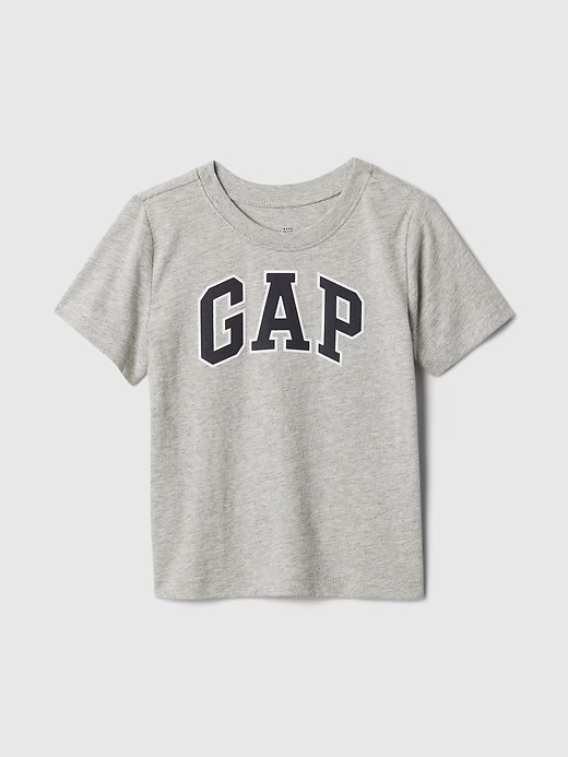 CAMISETA MANGA CURTA GAP - LOGO CINZA - MENINO