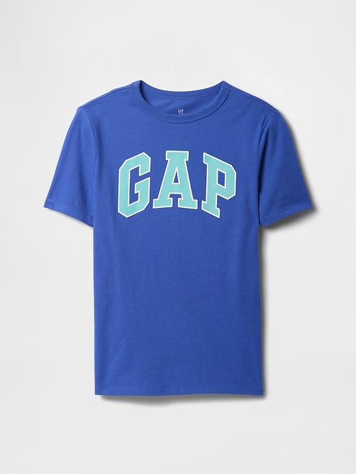 CAMISETA MANGA CURTA GAP KIDS - LOGO AZUL - MENINO