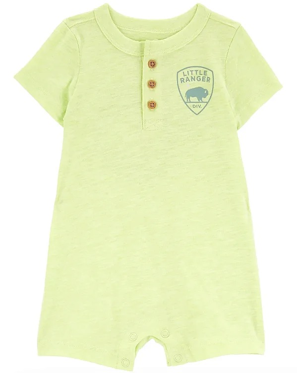 MACACÃO ROMPER CARTER'S - LITTLE RANGER NEON - MENINO