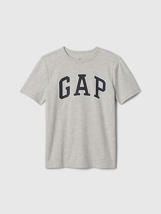 CAMISETA MANGA CURTA GAP - LOGO CINZA - MENINO