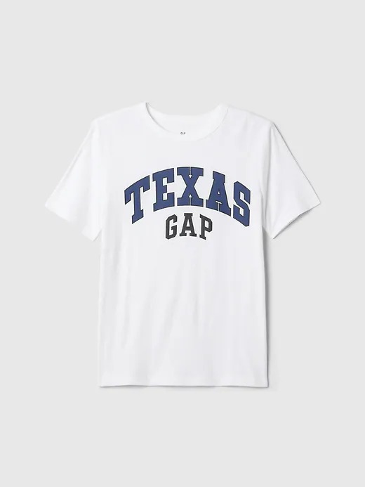 CAMISETA MANGA CURTA GAP KIDS - TEXAS BRANCO - MENINO