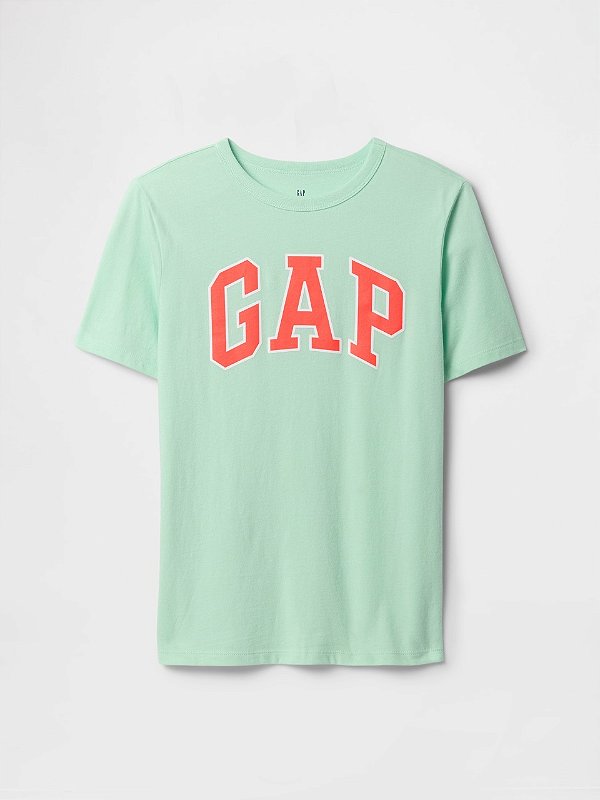 CAMISETA MANGA CURTA GAP - LOGO VERDE - MENINO
