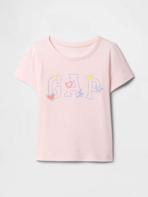 CAMISETA MANGA CURTA GAP - CORAÇÃO ROSA - MENINA