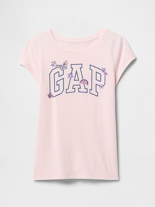 CAMISETA MANGA CURTA GAP - BORBOLETA ROSA - MENINA
