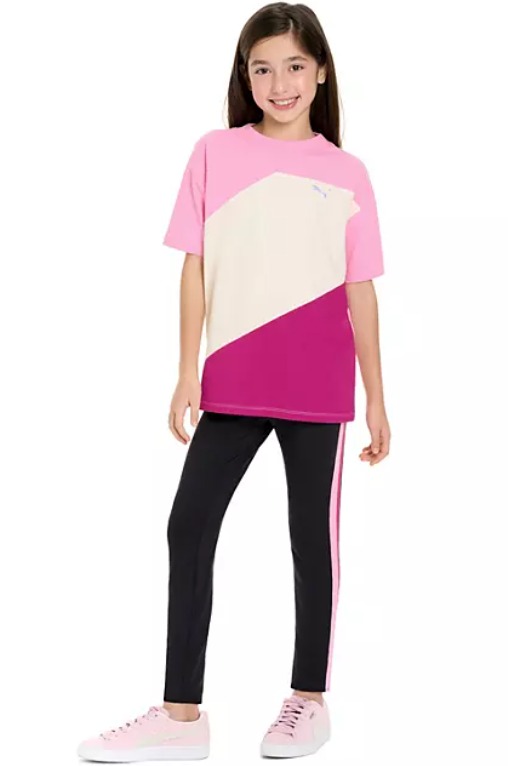 CONJUNTO 2 PEÇAS PUMA - ROSA - MENINA