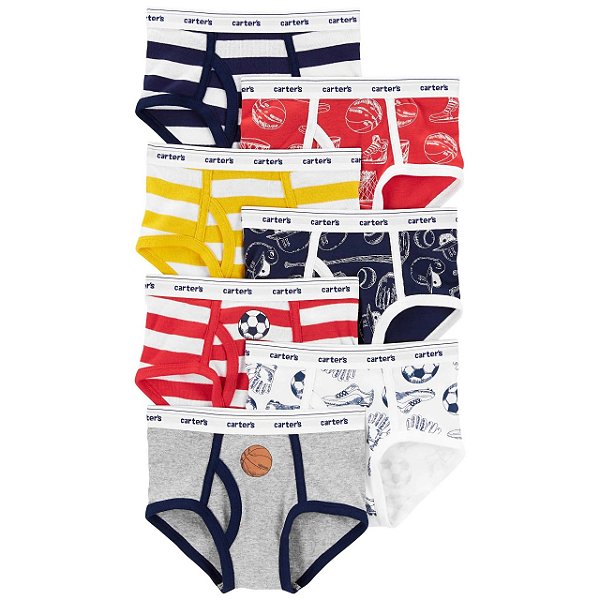 KIT 7 CUECAS CARTER'S - ESPORTES - MENINO