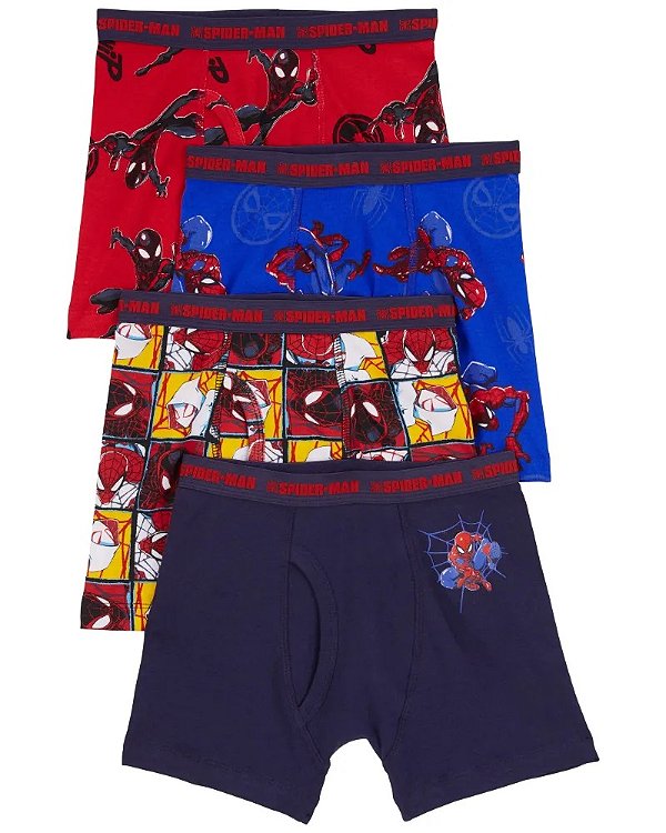 KIT 4 CUECAS BOXER CARTER'S - SPIDER-MAN - MENINO