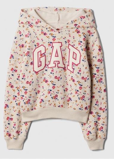 MOLETOM FLANELADO GAP KIDS - LOGO FLORAL - MENINA