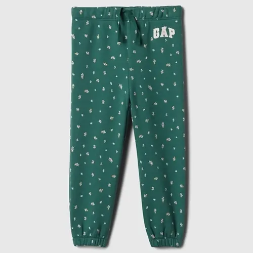 CALÇA MOLETOM FLANELADO GAP - VERDE FLORAL - MENINA