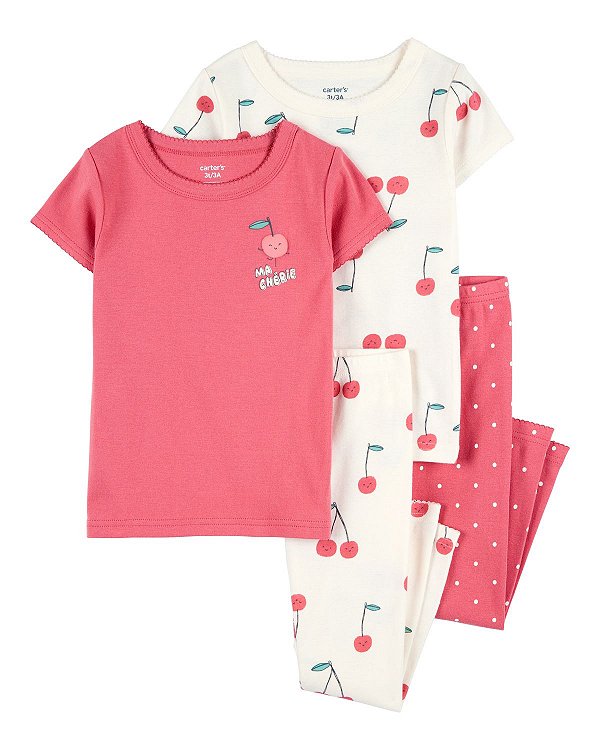 PIJAMA 4 PEÇAS CARTER'S - CEREJINHA - MENINA