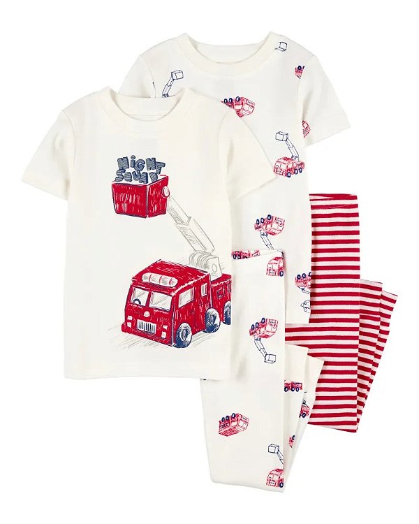 PIJAMA 4 PEÇAS CARTER'S - BOMBEIRO - MENINO