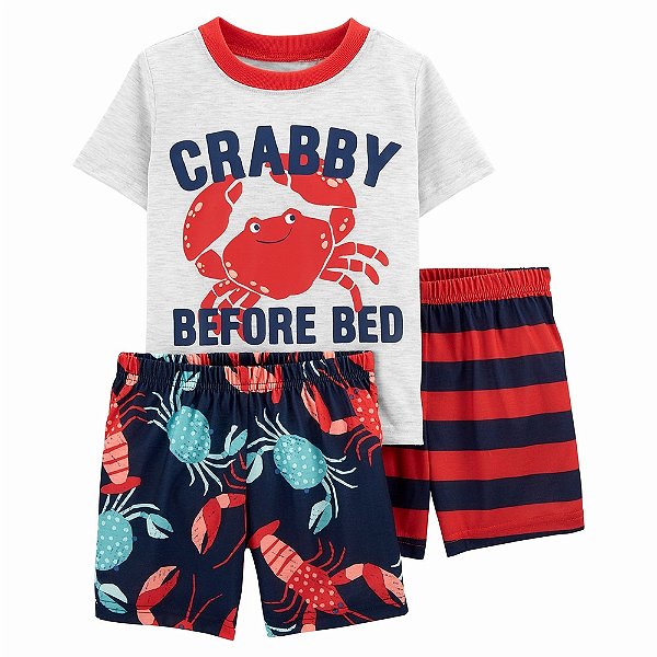 PIJAMA 3 PEÇAS CARTER'S - CARANGUEIJO - MENINO