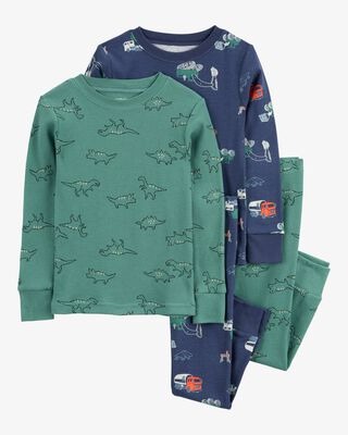 PIJAMA 4 PEÇAS CARTER'S - DINOS E CAMINHÃOZINHO - MENINO