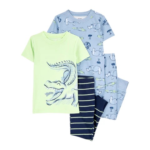 PIJAMA 4 PEÇAS CARTER'S - JACARÉ VERDE - MENINO