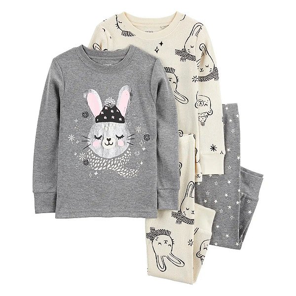 PIJAMA 4 PEÇAS CARTER'S - COELHINHA - MENINA