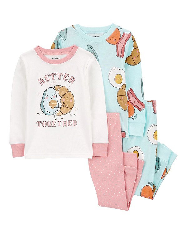 PIJAMA 4 PEÇAS CARTER'S - BETTER TOGETHER - MENINA