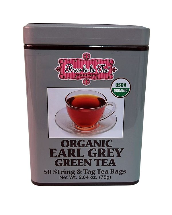 CAIXA DE CHÁ INGLÊS - ORGANIC EARL GREY GREEN TEA - 50 SACHÊS