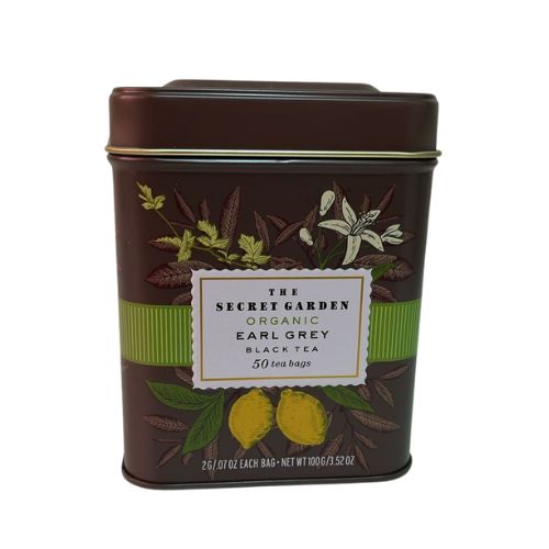 CAIXA DE CHÁ INGLÊS - ORGANIC EARL GREY BLACK TEA - 50 SACHÊS