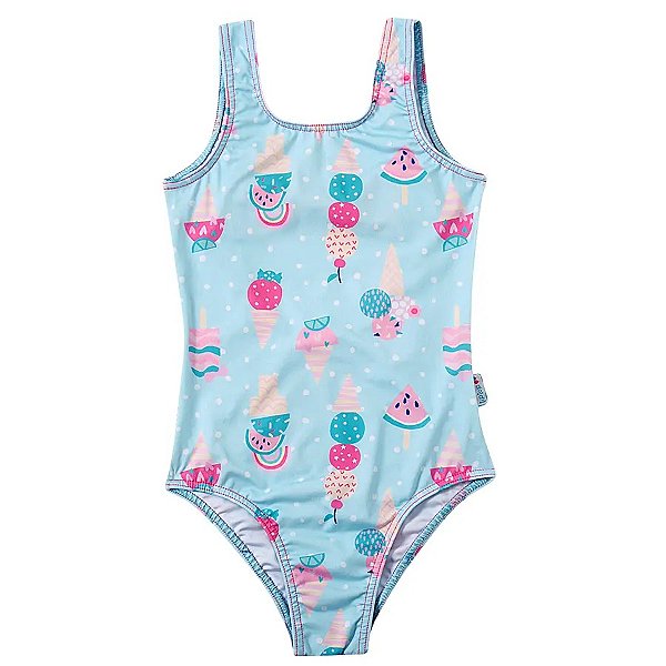 MAIÔ MODA PRAIA TIP TOP KIDS - SORVETINHO- PROTEÇÃO UV50+ - MENINA