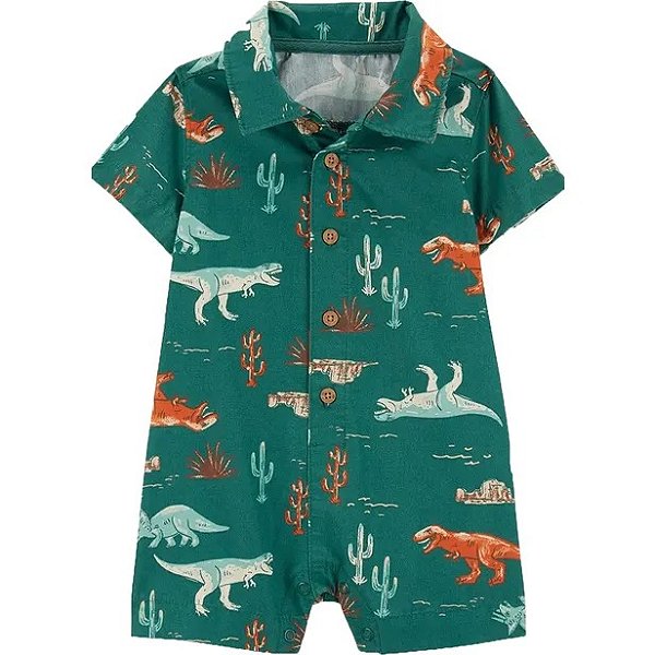 MACACÃO ROMPER CARTER'S - DINOSAURO VERDE - MENINO