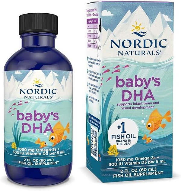 SUPLEMENTO ÔMEGA 3 + VITAMINA D3 NORDIC NATURALS - BABY´S DHA 120ML