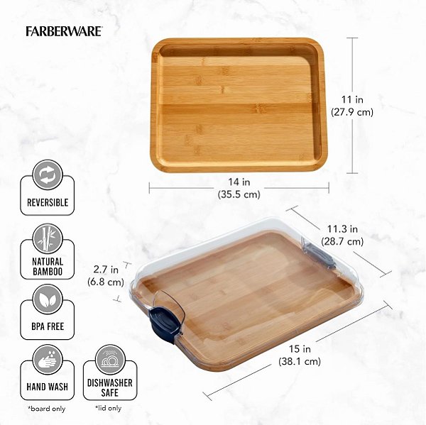 TÁBUA DE BAMBU COM COMPARTILHAMENTO - BUID BOARD
