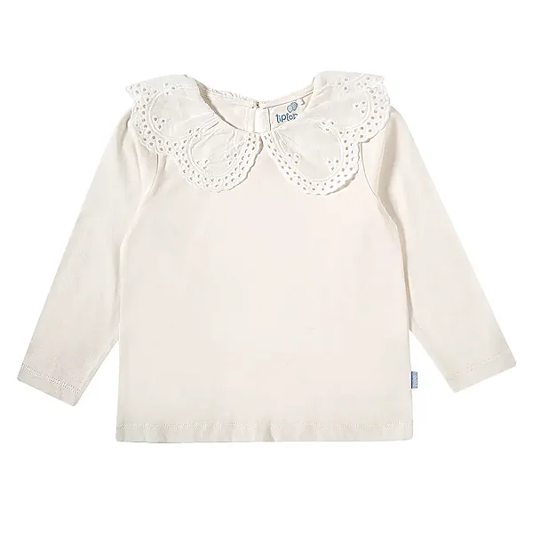 CAMISETA MANGA LONGA TIP TOP - BRANCA - MENINA
