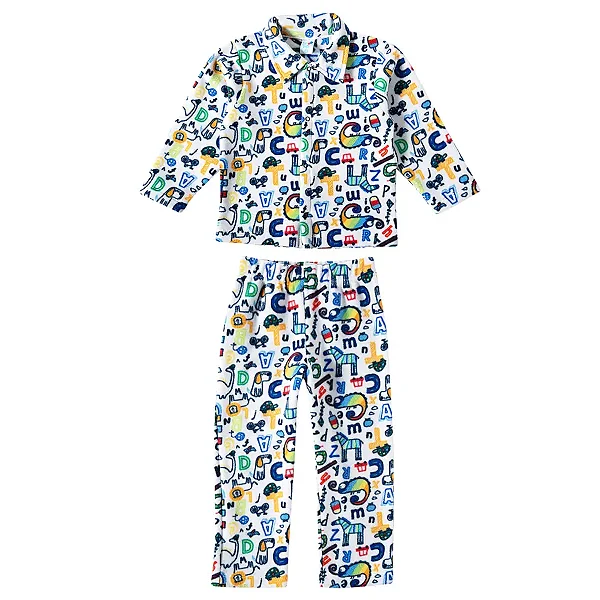 PIJAMA FLEECE TIP TOP - DINO RABISCO - MENINO