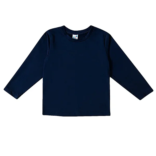 CAMISETA TÉRMICA MANGA LONGA TIP TOP - AZUL MARINHO - UNISSEX