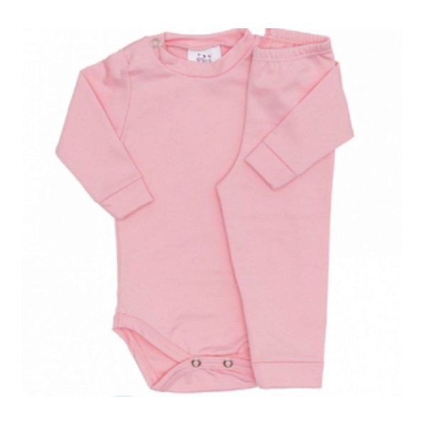 CONJUNTO TÉRMICO 2 PEÇAS COMFORT FOFOTINHOS - ROSA BLUSH - MENINA
