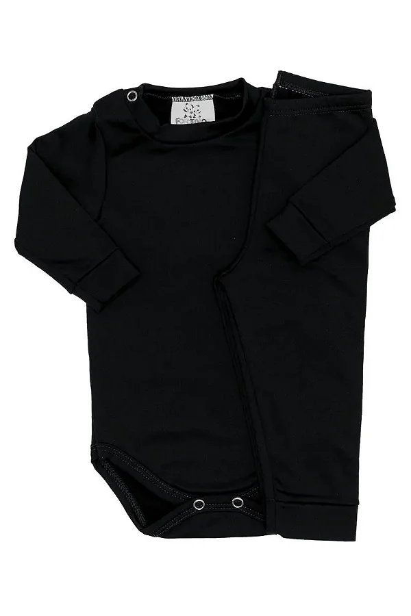 CONJUNTO TÉRMICO 2 PEÇAS COMFORT FOFOTINHOS - PRETO - UNISSEX