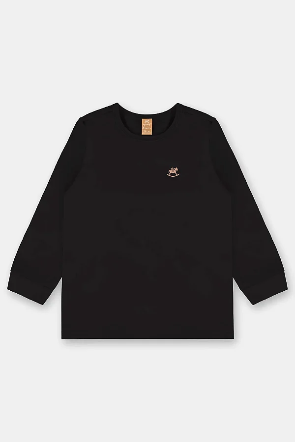 CAMISETA TÉRMICA MANGA LONGA UP BABY - PRETO - UNISSEX