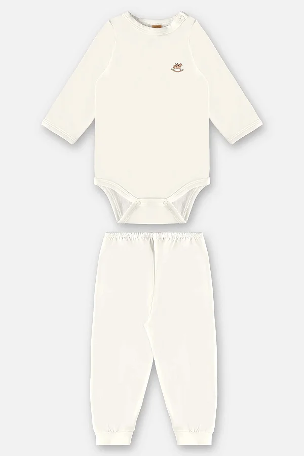 CONJUNTO TÉRMICO 2 PEÇAS UP BABY - BRANCO - UNISSEX