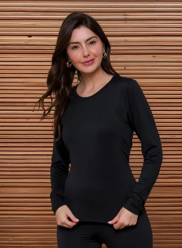CAMISETA TÉRMICA MANGA LONGA JAGAR - PRETO - FEMININA