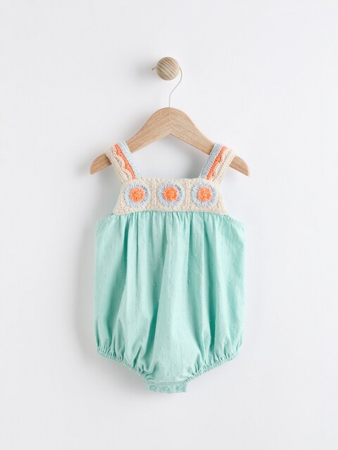 MACACÃO ROMPER NEXT BABY - VERDE AGUÁ - MENINA